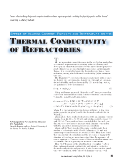 Effect of alumina content, porosity and temperature on the thermal conductivity of refractories