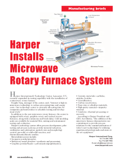 Manufacturing briefs—Harper installs microwave rotary furnace system