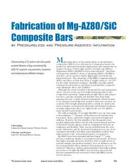 Fabrication of Mg-AZ80/SiC composite bars
