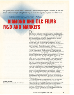 United States takes the lead in diamond and DLC films R&D and markets (print version)