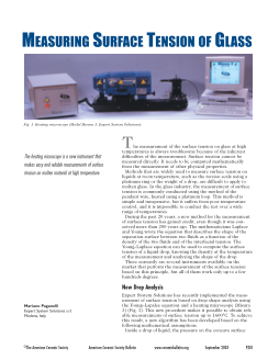 Measuring surface tension of glass