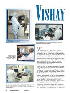 Vishay builds advanced thin film plant