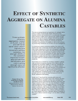 Effect of synthetic aggregate on alumina castables