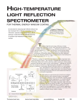 High-temperature light reflection spectrometer for thermal energy window coating