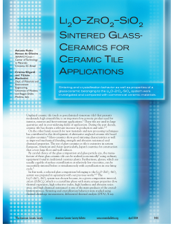 Li2O-ZrO2-SiO2 sintered glass-ceramics for ceramic tile applications (full online article)