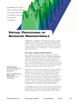 Virtual processing of advanced nanomaterials
