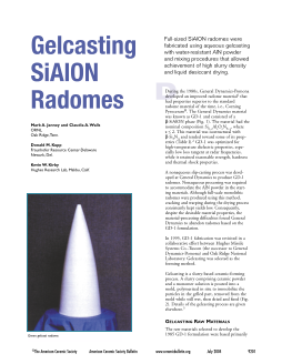 Gelcasting SiAlON radomes