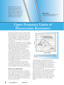Upper Frequency Limits of Piezoceramic Resonators