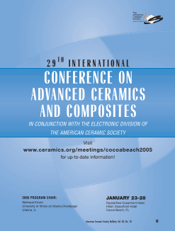 29th International Conference on Advanced Ceramics and Composites