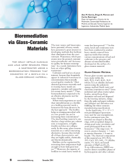 Bioremediation via Glass-Ceramic Materials