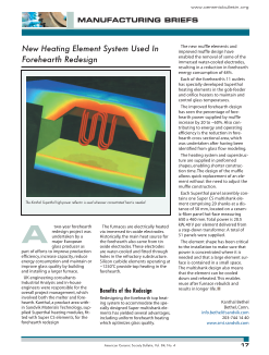 Manufacturing briefs—New heating element system used in forehearth redesign