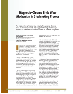 Magnesia-chrome brick wear mechanism in steelmaking process