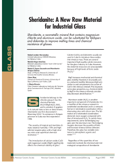 Sheridanite: A new raw material for industrial glass