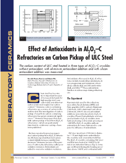 Effect of antioxidants in Al2O3-C refractories on carbon pickup of ULC steel