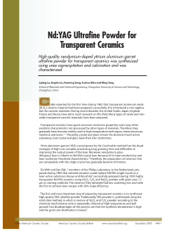Nd:YAG ultrafine powder for transparent ceramics