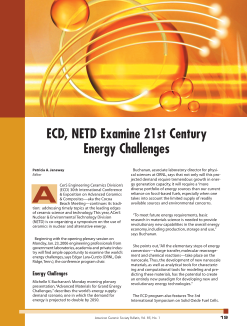 ECD, NETD Examine 21st Century Energy Challenges