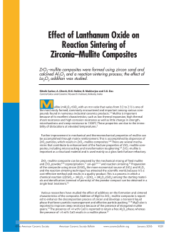 Effect of lanthanum oxide on reaction sintering of zirconia–mullite composites