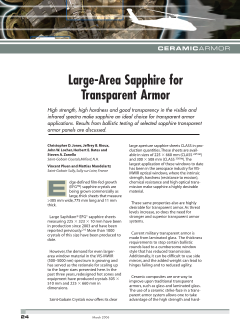 Large-Area Sapphire for Transparent Armor