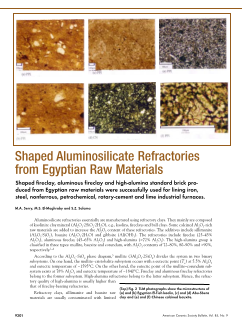 Shaped aluminosilicate refractories from Egyptian raw materials