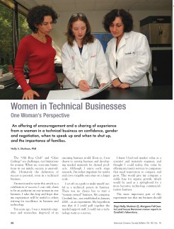 Women in Technical Businesses: One Woman's Perspective