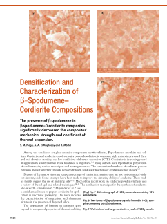 Densification and characterization of β-spodumene–cordierite compositions