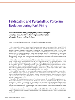 Feldspathic and pyrophyllitic porcelain evolution during fast firing