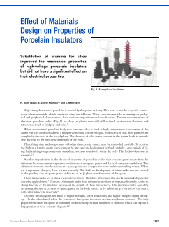 Effect of materials design on properties of porcelain insulators