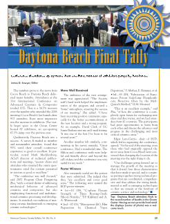 Daytona Beach Final Tally