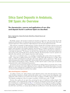 Silica sand deposits in andalusia, SW Spain: An overview