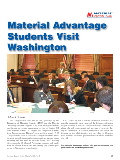 Material advantage students visit Washington