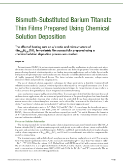 Bismuth-substituted barium titanate thin films prepared using chemical solution deposition