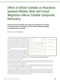 Effect of silicon carbide on reactions between molten steel and fused magnesia–silicon carbide composite refractory