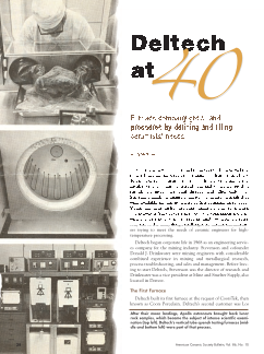 Deltech at 40—Furnace company grew and prospered by defining and filling ceramists’ needs
