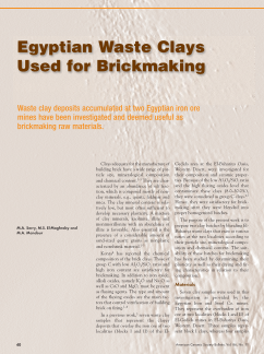 Egyptian waste clays used for brickmaking
