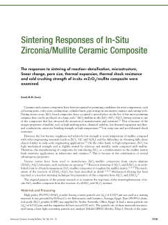 Sintering responses of in-situ zirconia/mullite ceramic composite