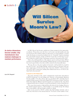 Will silicon survive Moore’s Law?
