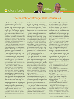 Glass facts—The search for stronger glass continues