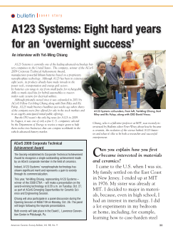 A123 Systems: Eight hard years for an ‘overnight success’