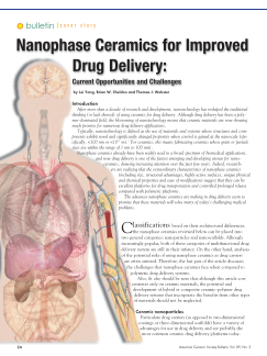 Nanophase ceramics for improved drug delivery: Current opportunities and challenges