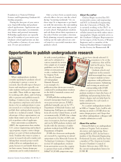Opportunities to publish undergraduate research