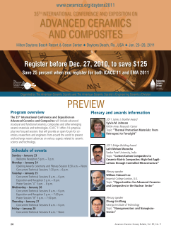 35th International Conference and Exposition on Advanced Ceramics and Composites