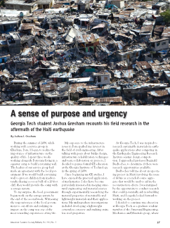 A sense of purpose and urgency—Georgia Tech student Joshua Gresham recounts his field research in the aftermath of the Haiti earthquake