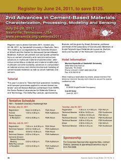 2nd Advances in Cement-Based Materials: Characterization, Processing, Modeling and Sensing