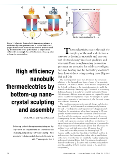 High efficiency nanobulk thermoelectrics by bottom-up nanocrystal sculpting and assembly