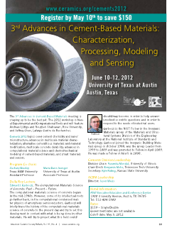 3rd Advances in Cement-Based Materials: Characterization, Processing, Modeling and Sensing