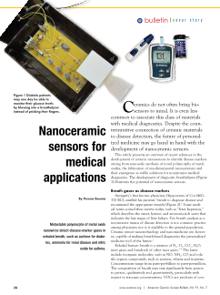Nanoceramic sensors for medical applications