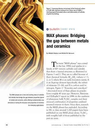 MAX phases: Bridging the gap between metals and ceramics