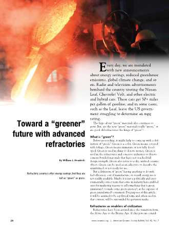 Toward a “greener” future with advanced refractories