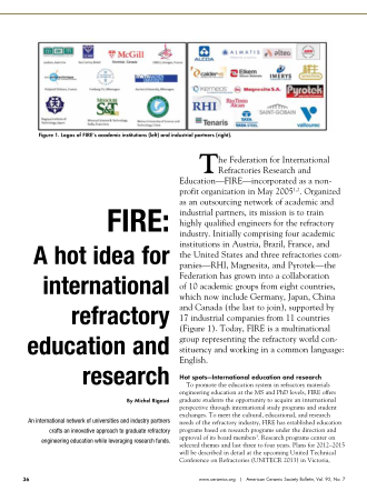 FIRE: A hot idea for international refractory education and research