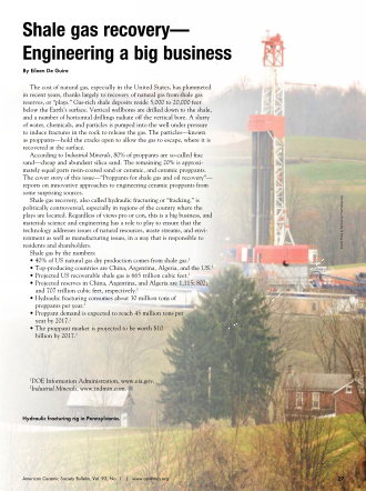 Shale gas recovery—Engineering a big business
